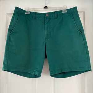 Bonobos Green Flat Front Shorts